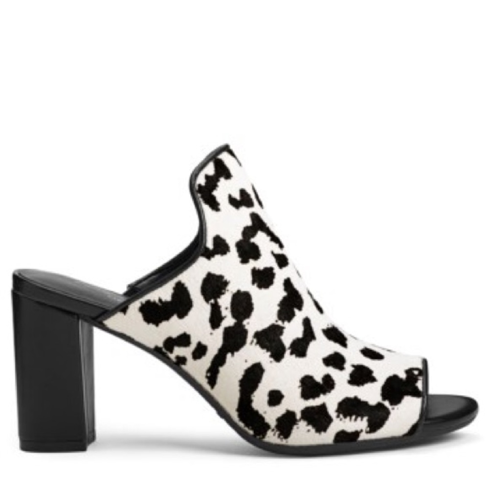 Birdwatcher Mules in Bone combo leather